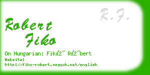 robert fiko business card